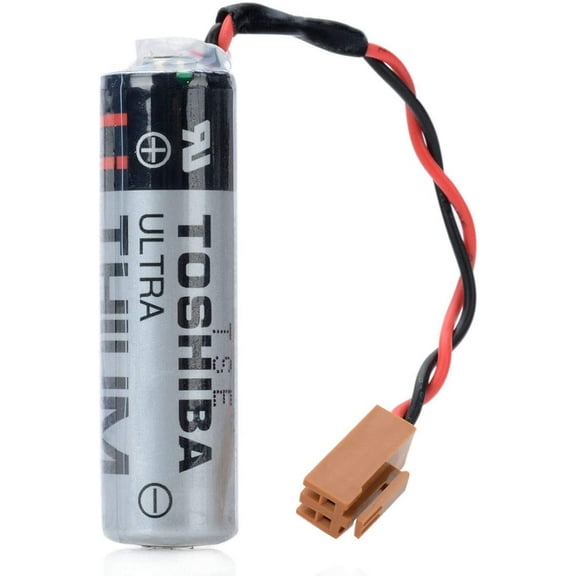 ER6V/3.6V 2400mAh PLC Lithium Battery with Brown Plug for M64 System