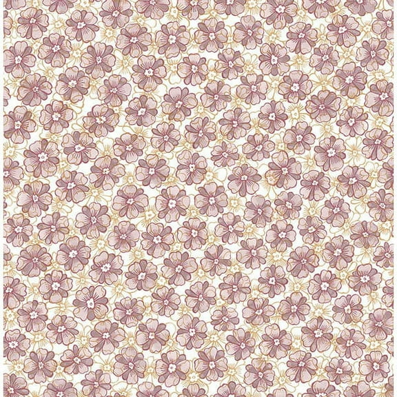 A-Street Prints Allison Lavender Floral Wallpaper, 20.5-in by 33-ft, 56.4 sq. ft