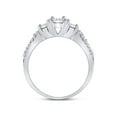 thumbnail image 4 of Diamond Princess 10kt White Gold Round Diamond 3-stone Bridal Wedding Engagement Ring 1/3 Cttw, 4 of 4