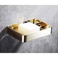 thumbnail image 1 of Wall Mounted Stainless Steel Soap Dish for Bathroom, Home, Kitchen (Golden, 13.5 x 9.5 x 2.5cm), 1 of 5