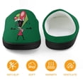 thumbnail image 5 of Invader Zim Kid's Cotton Slippers Winter Warm Soft Plush Slippers with Rubber Sole Non-Slip Indoor Outdoor Slip on Shoes Fluffy House Slippers For Boys Girls Teen, 5 of 8