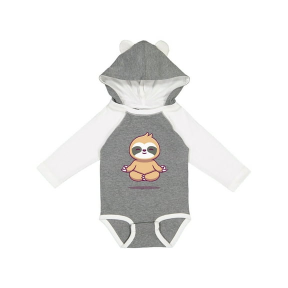 Inktastic Meditating Sloth Boys or Girls Long Sleeve Baby Bodysuit