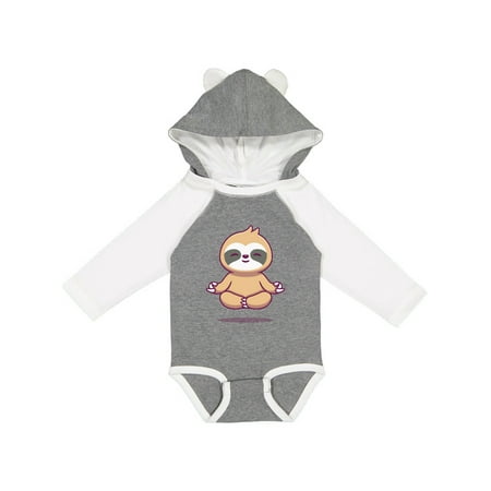 

Inktastic Meditating Sloth Gift Baby Boy or Baby Girl Long Sleeve Bodysuit