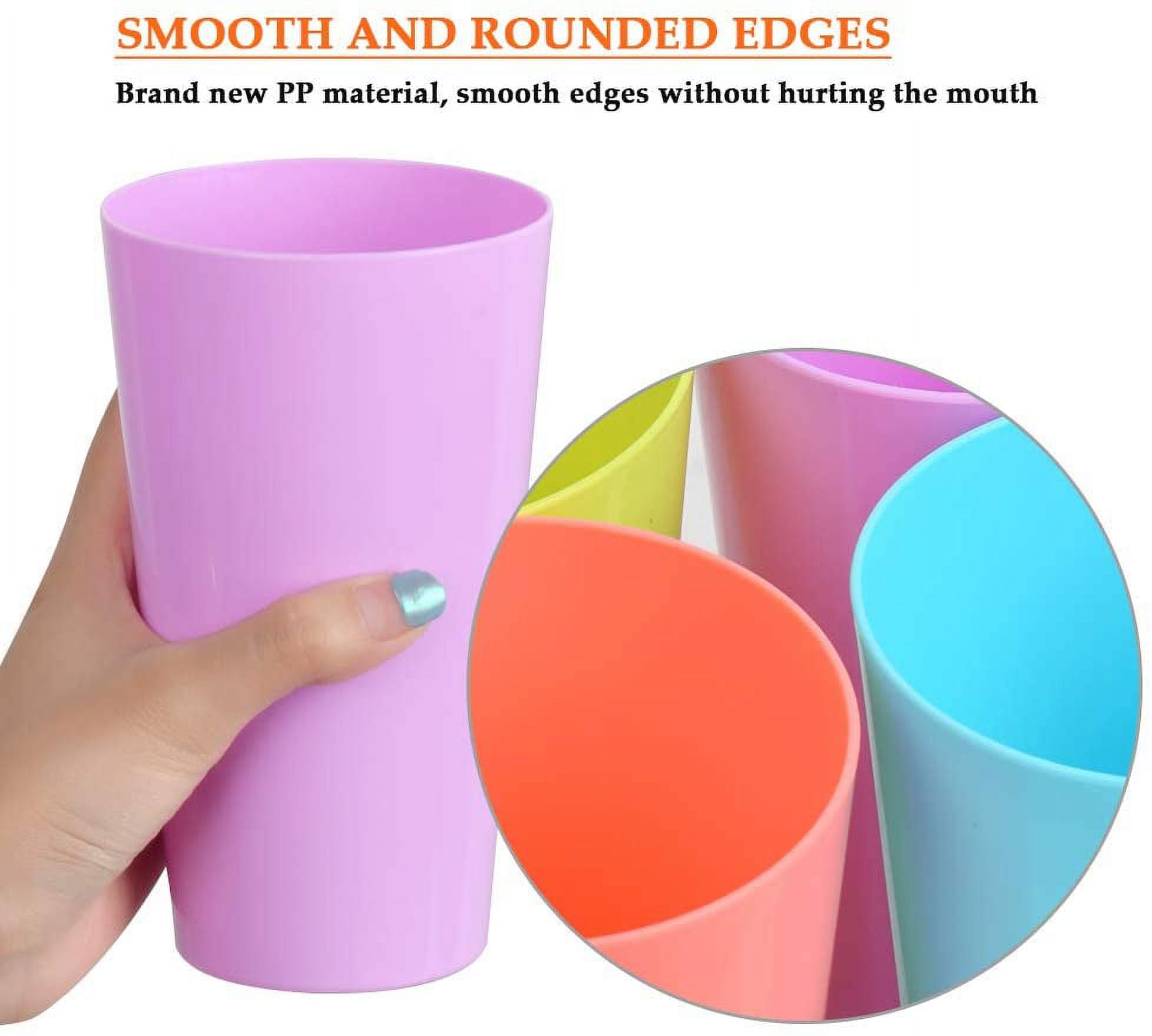 4) Bacardi Plastic Drink Cups - (2) Green, (2) Purple - Turn Color