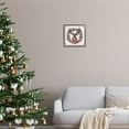 thumbnail image 3 of Rustic Holly Pinecone Wreath Bordered Reindeer Scarf Animals & Insects Graphic Art Framed Art Print Wall Art, 3 of 5