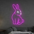 thumbnail image 3 of Handmadetneonsign Rabbit Neon Sign, Bunny Neon Light, Easter Rabbit Led Light, Easter Bunny Led Sign, Wall Décor, 3 of 5