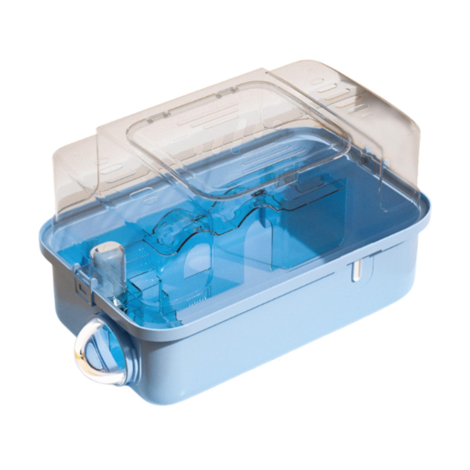 Cage De Transport Pour Hamster – 24x18x20 Cm, Transparente, Avec Échelle Et Accessoires, Pour Chinchilla, Hérisson, Voyage