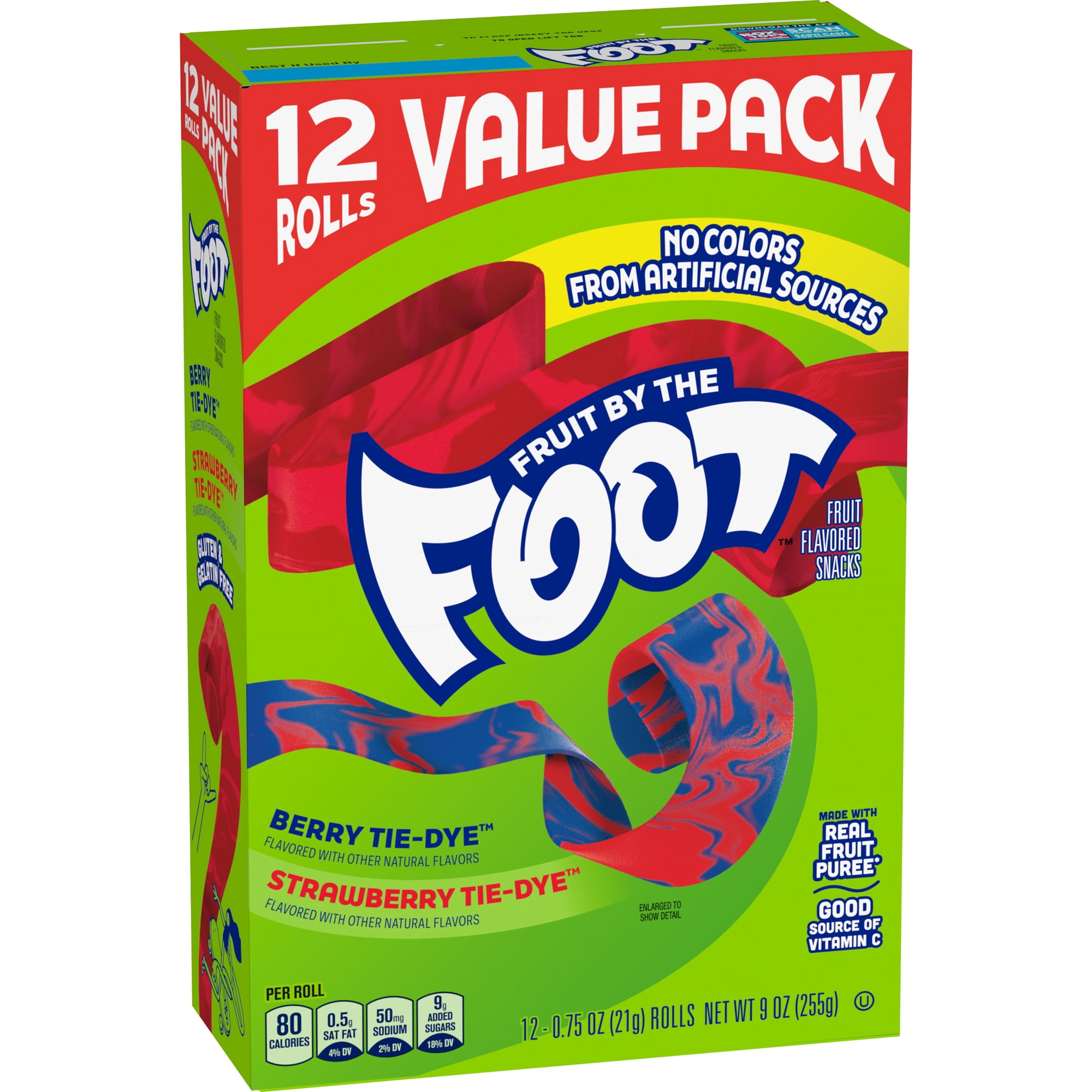 Fruit by the Foot Gluten Free Berry and Strawberry Fruit Flavored Snacks (12 Rolls)