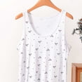 thumbnail image 5 of Asxite Plus Size Womens Pajamas Loose Breathable Sleeveless Crew Neck Soft Knit Bow Print Sleep Shirt, 5 of 6