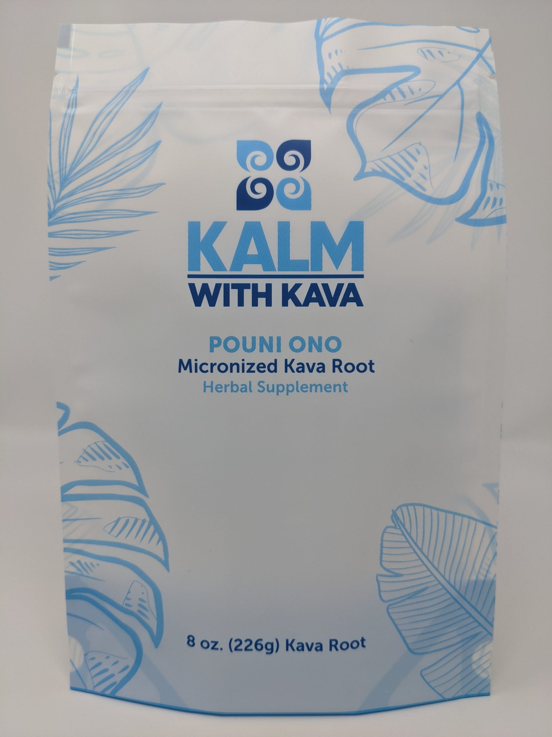 Kalm with Kava Micronized Instant Pouni Ono Kava 8oz