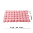 thumbnail image 3 of Pet Bed Mat, Ultra Soft Plush Pink Fluffy, 1 Piece Cozy Bubble Texture 23.6 inch x 15.7 inch, Warm Sleep Rest Pad for Small Medium Dogs Cats Indoor Kennel Cage Couch Floor Use, 3 of 6