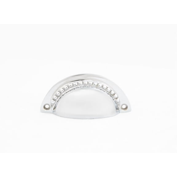 Chrome Cabinet Drawer Bin Cup Pull Hooded Design 3-1/8" Boring Renovators Supply