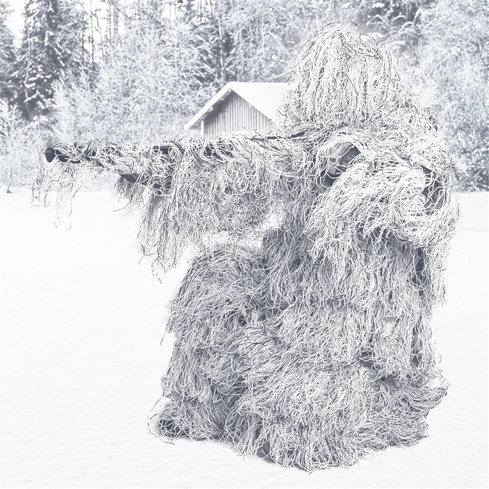 XEOVHV Ghillie Suit 5 in 1, Ghillie Suit for Men/Kids/Women, 3D Camouflage Hunting Apparel Including Jacket, Pants, Hood, Carry Bag, Gift for Hunter