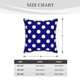 thumbnail image 4 of Xecao Navy And White Polka Dot Print Soft Velvet Decorative Throw Pillow Covers, Square Cushion Cases for Bed, Sofa, Living Room, Car, and Indoor Outdoor Use-20"x20", 4 of 8