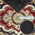 thumbnail image 3 of 8x10ft Washable Area Rug For Living Room  Vintage Boho Floral Medallion Non-slip Low Pile Indoor Carpet Bedroom Dining Home Office(red Black), 3 of 7