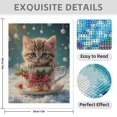 thumbnail image 3 of Diamond Art Kits for Adults - 5d Cute Kitten Christmas Teacup Ornament Diamond Painting for Adults, Diamond Art for Adults Beginners, Diamond Painting Kits for Adults for Home Wall Decor, 3 of 7
