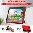 thumbnail image 5 of ELEHOLD for iPad Pro 11 inch Rugged Case, Cute Cartoon Kids Friendly Built-in Double Kickstand Full Protection Shockproof Children Case iPad Pro 11 2022/2021/2020/2018 & iPad Air 4th/5th,Red+Black, 5 of 9