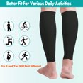 thumbnail image 5 of AMZAM Calf Compression Sleeve for Men and Women, (2 Pairs), Black XXL, 5 of 7