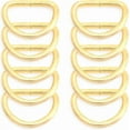 thumbnail image 5 of 10 Sets Gold Finish Snap Hook Lobster Clasp Swivel Push Gate Fashion Clip with D Ring Craft FSD1 (3/4 Inch), 5 of 9