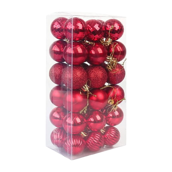 DVKOVI 36 PCS Christmas Tree Decorations Ornament Set Shatterproof Hanging Balls Ornaments Xmas Holiday Party Decor