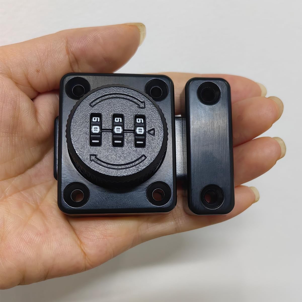SONGAUN Mechanical Password Cabinet Lock, Rotary Lock for Double Doors, Keyless Combination Door Lock, Black