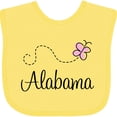 thumbnail image 3 of Inktastic Butterfly Alabama Boys or Girls Baby Bib, 3 of 4