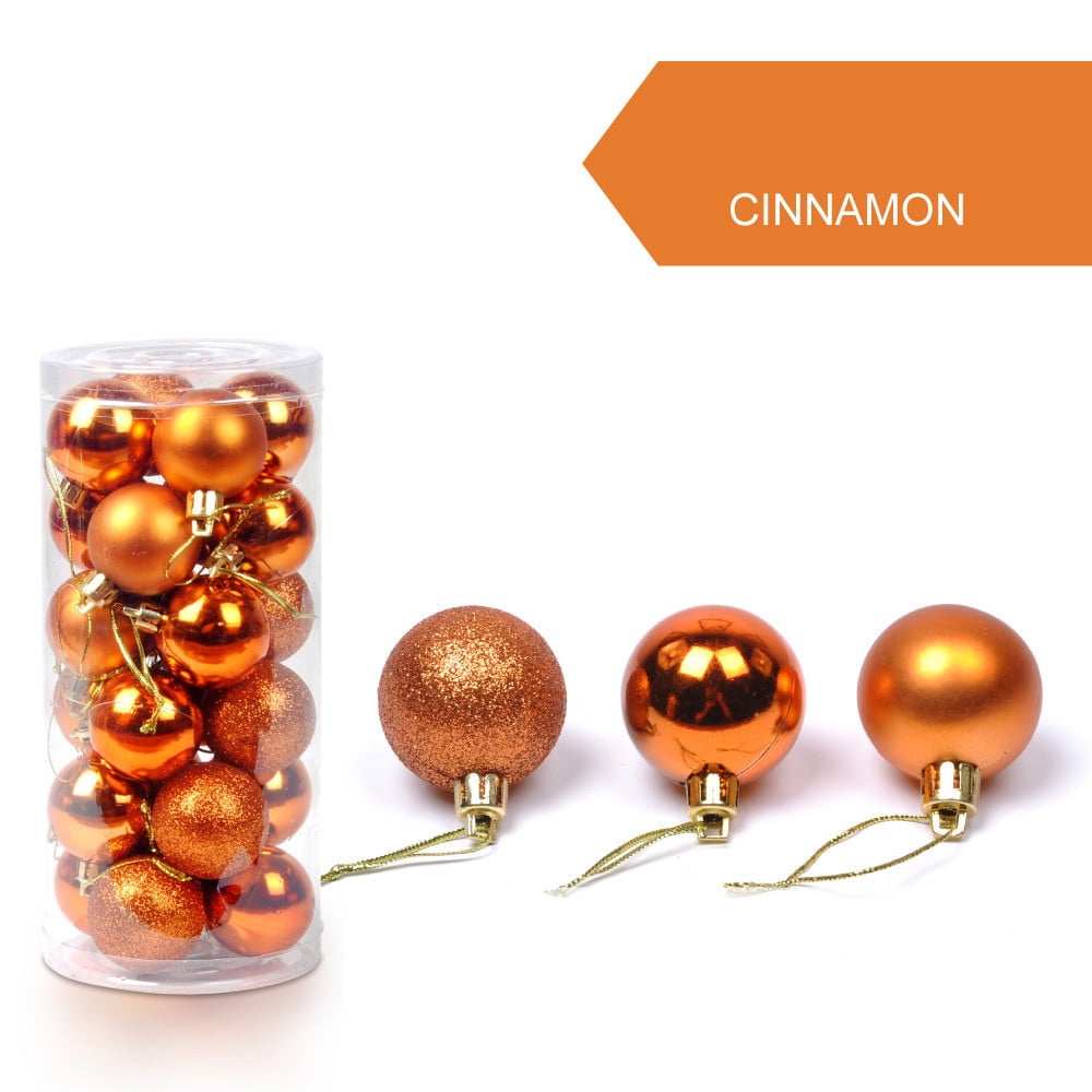 Botrong 24Pcs Christmas Tree Balls Ornaments for Xmas Christmas Tree 30mm/1.18" Shatterproof Christmas Tree Decorations Hanging Ball for Holiday Wedding Party Christmas Decorations