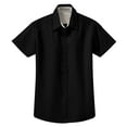 thumbnail image 6 of Yellow Rooster Womens Short Sleeve Easy Care Shirt Black/Light Stone XS, 6 of 7