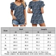 thumbnail image 2 of Camiseta informal para mujer camisetas de manga corta con cuello en V suave para ir de compras (azul XXL) FLhrweasw Para estrenar, 2 of 6