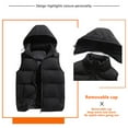 thumbnail image 7 of Men's Down-Filled Vest Winter Insulated Outdoor Vest Thickened Sleeveless Jacket - Warm for Cold Weather Layering, Hiking, and Holiday Adventures,Black,S, 7 of 7