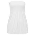 thumbnail image 3 of Haut Tube Plissé Sans Manches pour Femmes Blouse Tunique Sans Manches Été Chemise Unie, 3 of 6
