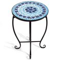 thumbnail image 4 of Costway Table d'Accent en Acier Support de Plante Schéma Cobalt Jardin Extérieur Intérieur Bleu, 4 of 10