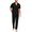Black, variant on EA'S SECRET Mens 100% Cotton Pajamas Set Short Sleeve Long Pants Pjs Set Button Down Sleepwear with Pockets(Black,XL)