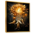 thumbnail image 2 of Designart "Whispers Of Gold And Grey Twilight" Dream catcher Floater Framed Canvas Prints, 2 of 5
