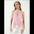 thumbnail image 4 of Camisola con Volantes y Cuello Halter para Mujer Rosa M, 4 of 7