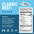thumbnail image 2 of The New Primal Classic Beef Meat Stick, Whole30 Approved, Paleo, Keto, Gluten Free, Low Carb, High Protein, 1 oz, Pack of 20, 2 of 5