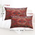 thumbnail image 6 of Throw Pillow Covers, Aztec Kilim Home Art Decor, 12 x 20 Inches Set of 2 Cushion Couch Sofa Cases, Abstract Oil Painting Pillowcases for Bedroom, Living Room, Ethnic Decorative, Red Tribal, 6 of 6