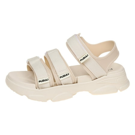 

Jungdeepe Summer Fashion Hook Loop Soft Bottom Ladies Sandals Hollow Outdoor Beach Bottom Roman Negative Heel Sandals Old Sandals Wedges for Women Dressy Athletic Slide Womens Comfort Shoes for Women