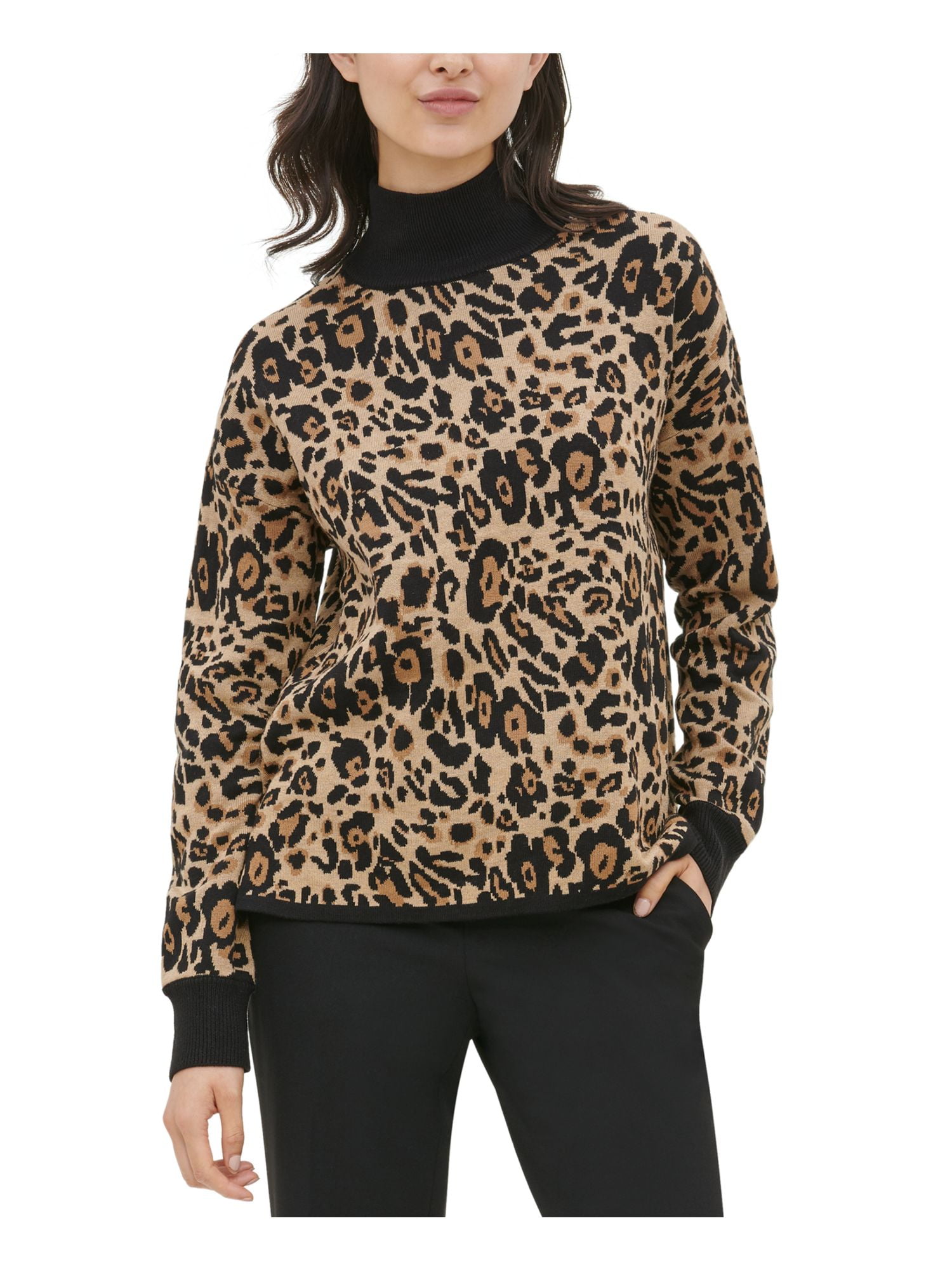 calvin klein leopard print sweater