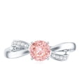 thumbnail image 5 of Rosec Jewels IGI Certified Lab Grown Pink Diamond Infinity Engagement Ring 1 Ct (Fancy Pink Color and VS1 Clarity) - Pink White Diamond Ring, 10K White Gold, US 6.00, 5 of 9