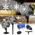 thumbnail image 1 of Binmer New Outdoor Snowflake Projection Light Garden Courtyard Floor Insert Light Christmas Day Decorative Light, 1 of 8