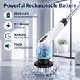 thumbnail image 2 of Electric Spin Scrubber, Cordless Power Shower Scrubber with Extendable Handle, 9 Brush Heads, 2 Speeds, 90Min Runtime, Bathroom Cleaning Brush for Tub Tile Floor Glass Car, 2 of 7