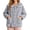 A Gray, variant on Pajamas for Women Dqueduo Lady's Winter Home-Style Button-Down Lace Long-Sleeve Cardigan – Fuzzy Fleece Pajama Jacket with Pockets Blue XL