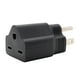 thumbnail image 2 of Adaptador,Adaptador de enchufe de 2 clavijas a 3 clavijas para exteriores.,Adaptador de enchufe americano a europeo Travel power,Enchufe adaptador de salida de 2 clavijas a 3 2 piezas, 2 of 5