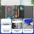 thumbnail image 4 of ModFusion 4x2x3 ft Resin Storage Shed with Lockable Door, 35 Cu ft, Resin Double Handle, Floor,  Horizontal Deck, Waterproof Garden Box, Dark Gray, 4 of 12