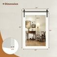 thumbnail image 3 of Gymax Farmhouse Wall Mirror Rustic Wood Frame Barn Door Style Decorative Mirror, 3 of 10