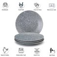 thumbnail image 4 of Hand Painted Premium Ceramic Small Plates Set Of 4 - 7.4 Inch, Silver Grey | Stoneware - Dinnerware | Scratch Resistant, Microwave & Dishwasher Safe, 4 of 5