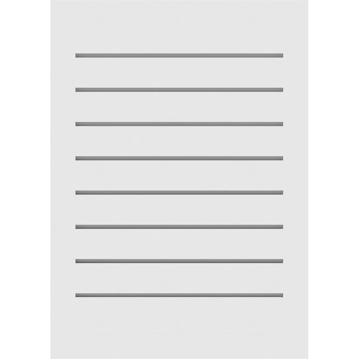 28"W x 32"H Rectangle Surface Mount PVC Gable Vent: Functional, w/ 2"W x 1-1/2"P Brickmould Frame
