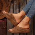 thumbnail image 6 of Mepaouo Summer Orthopedic Sandals for Women Arch Support Low Wedge Slides Hollow out Beach Slippers, 6 of 9