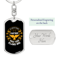 thumbnail image 2 of Make Your Plans Stainless Steel or 18k Gold Premium Swivel Dog Tag Keychain, 2 of 10